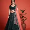 Sightly Black Color Georgette Embroidery Sequins Lehenga Choli