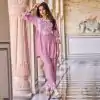 Sublime Pink Color Rayon With Beautiful Embroidery Work Kurti