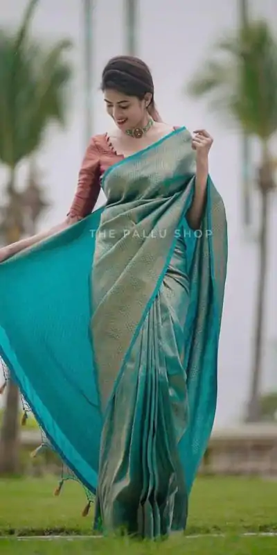 KP 4099 Blue Color Soft Lichi Silk Cloth Rich Pallu All Over Saree Events Casual, Wedding, Festive, Events Etc. Expected Delivery  4-6 Working Days @1349/- | Bollywood Sarees, Creative Sarees, Designer Sarees, Embroidered Sarees, Ethnic Saree, Modern Digital sarees, Party Wear Sarees, Sarees