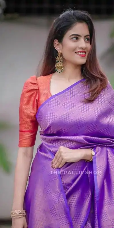 KP 4099 Purple Color Soft Lichi Silk Cloth Rich Pallu All Over Saree Events Casual, Wedding, Festive, Events Etc. Expected Delivery  4-6 Working Days @1349/- | Bollywood Sarees, Creative Sarees, Designer Sarees, Embroidered Sarees, Ethnic Saree, Modern Digital sarees, Party Wear Sarees, Sarees