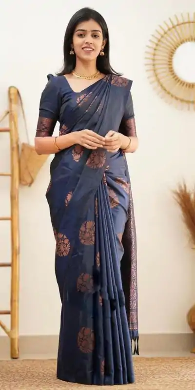 KP 4064 Royal Blue Color Soft Lichi Silk Jacquard On All Over Saree Casual, Party Wear, Wedding, Events Etc. Expected Delivery 4-6 Working Days @1249/- | Bollywood Sarees, Creative Sarees, Designer Sarees, Embroidered Sarees, Ethnic Saree, Modern Digital sarees, Party Wear Sarees, Sarees