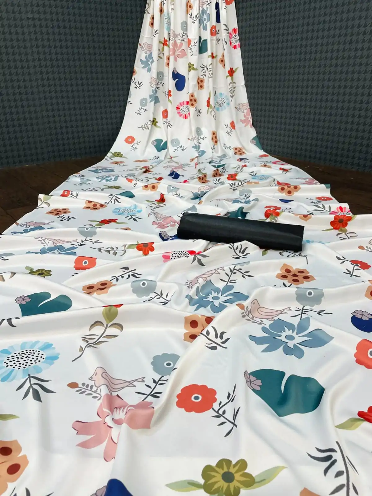 Aglow White Color Devsena Soft Silk Digital Printed Work Saree