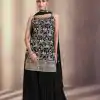 Artful Black Color Georgette Embroidery Work Salwar Suit