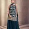 Artful Peacock Green Georgette Embroidery Work Salwar Suit