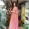 Beautiful Pink Color Georgette Digital Printed Hand Khatli Gown