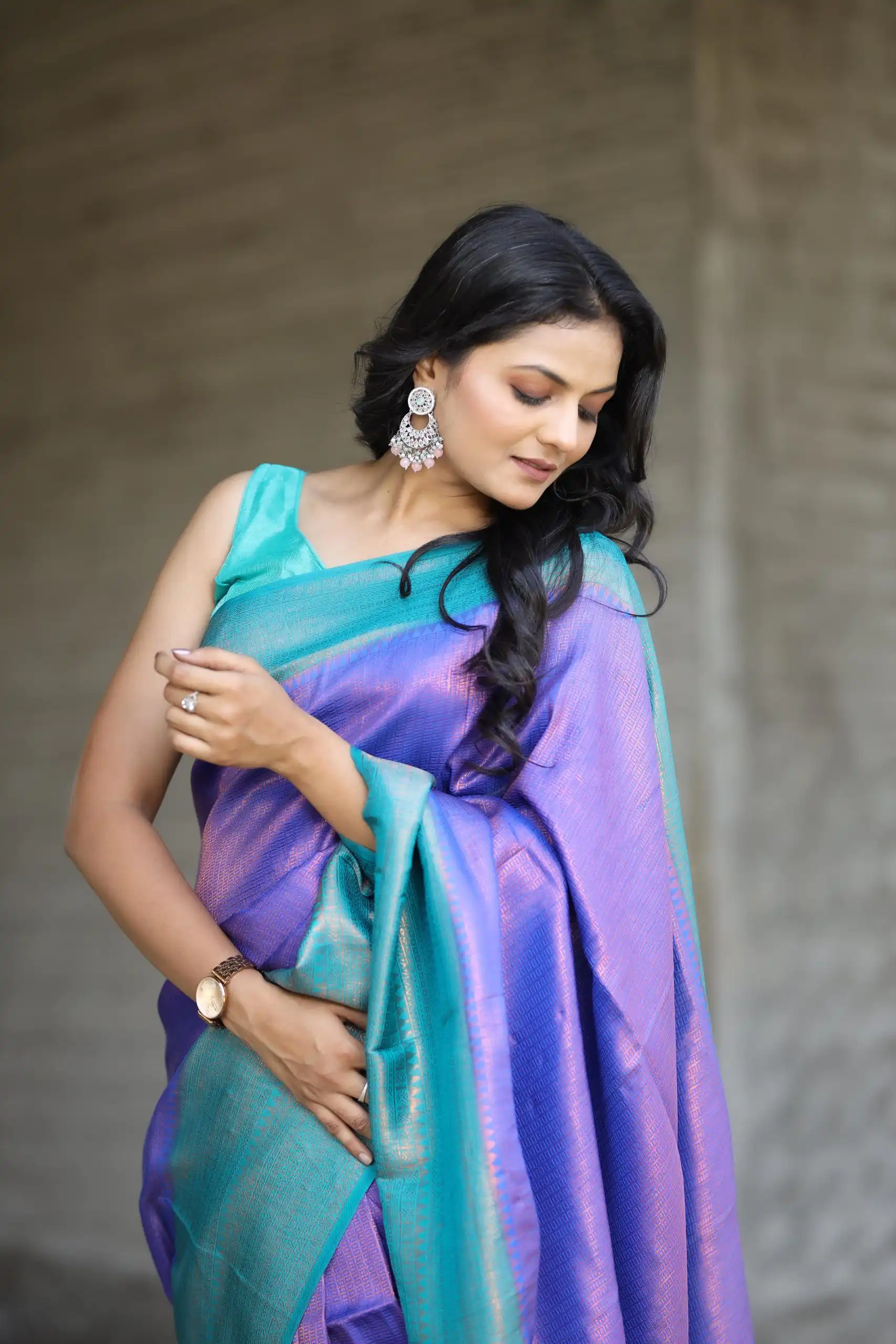 Dazzling Royal Blue Soft Silk Beautiful Rich Pallu All Over Saree - Image 2