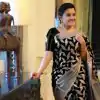 Glamorous BlackColor Soft Lichi Silk Cloth Jacquard All Over Saree