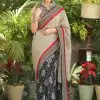 Majestic Black Color Georgette Digital Printed All Over Saree