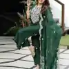 Perfect Green Color Maslin Thread Sequence Work Salwar Suit