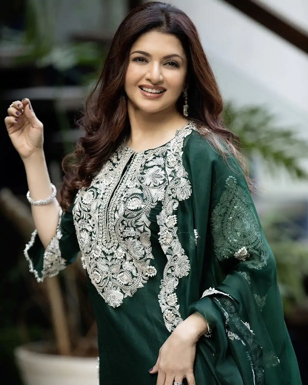 Perfect Green Color Maslin Thread Sequence Work Salwar Suit - Image 3