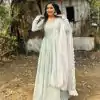 Pretty Pista Green Color Georgette Embroidery Sequence Gown
