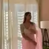 Sublime Pink Color Organza Embroidery Thread Work Saree