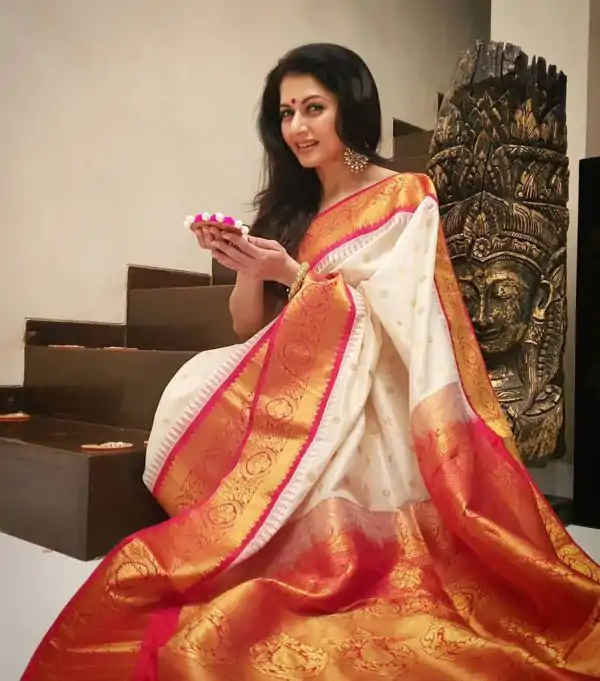KP 4062 Cream Color Soft Lichi Silk Jacquard On All Over Saree Casual, Party Wear, Wedding, Events Etc. Expected Delivery 4-6 Working Days @1449/- | Bollywood Sarees, Creative Sarees, Designer Sarees, Embroidered Sarees, Ethnic Saree, Modern Digital sarees, Party Wear Sarees, Sarees