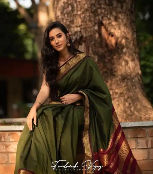 Green Soft Silk Cloth Jacquard All Over Saree