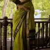 Artful Mehndi Green Soft Lichi Silk Cloth Jacquard All Over Saree