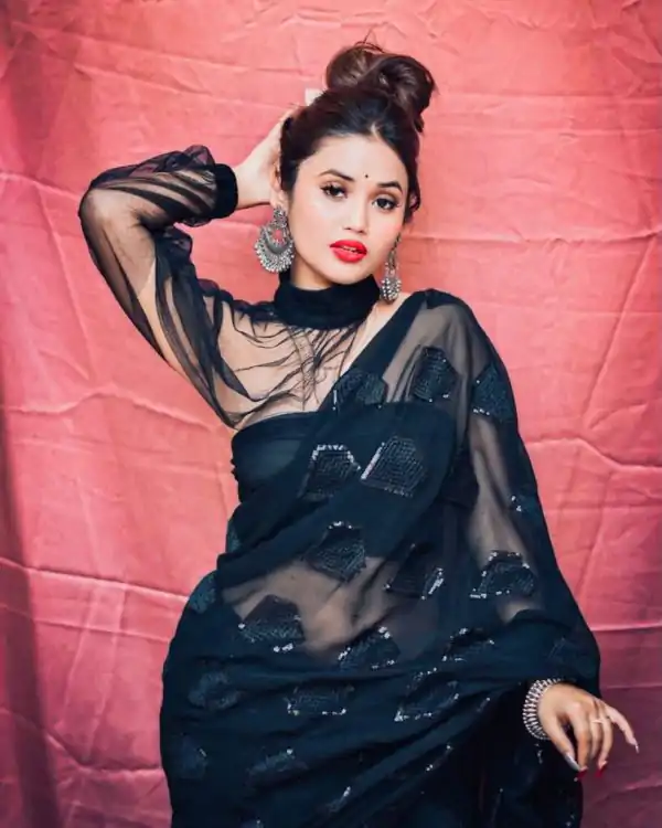 Elegant Black Color Georgette Digital Printed All Over Saree