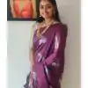 Elegant Purple Color Soft Lichi Silk Jacquard All Over Saree