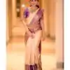 Majestic Golden Color Soft Lichi Silk Jacquard All Over Saree