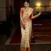 Adorable Golden Color Soft Lichi Silk Ordinary Design Pallu Saree