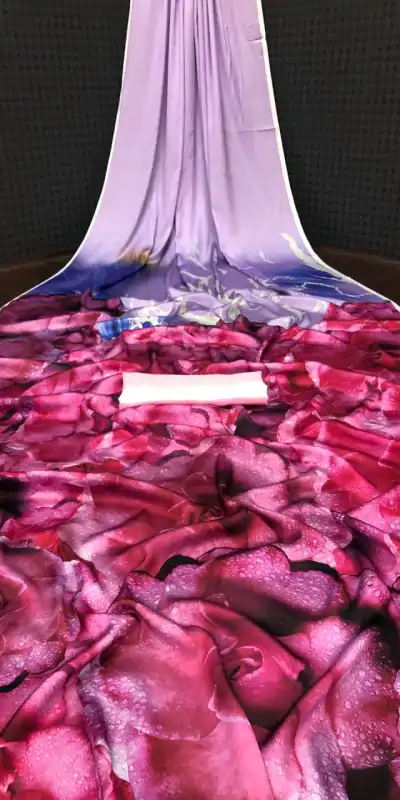 Adorable Pink Color Devsena Soft Silk Digital Printed Saree