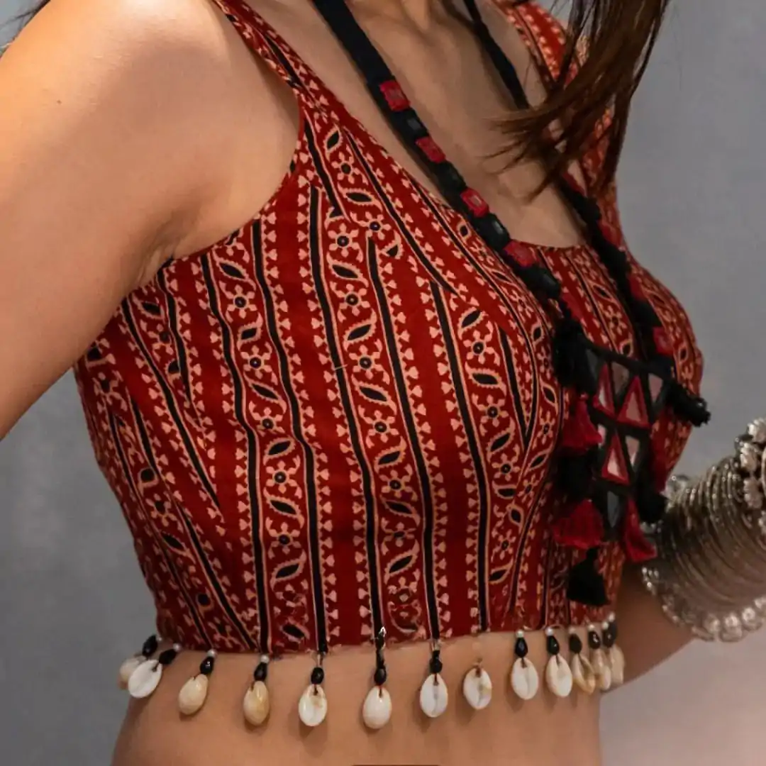 Aglow Maroon Color Rayon Printed Silk Work Lehenga Choli - Image 3