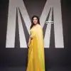 Artful Off Yellow Padding Georgette Double Run Sequins Saree
