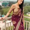 Brilliant Maroon Color Soft Lichi Silk Ordinary Design Pallu Saree
