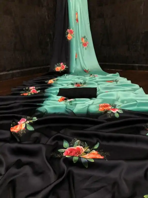 Graceful Blue Color Devsena Soft Silk Digital Printed Saree