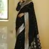 Nice Silver Black 4 Color Banarasi Soft Silk Ordinary Design Saree