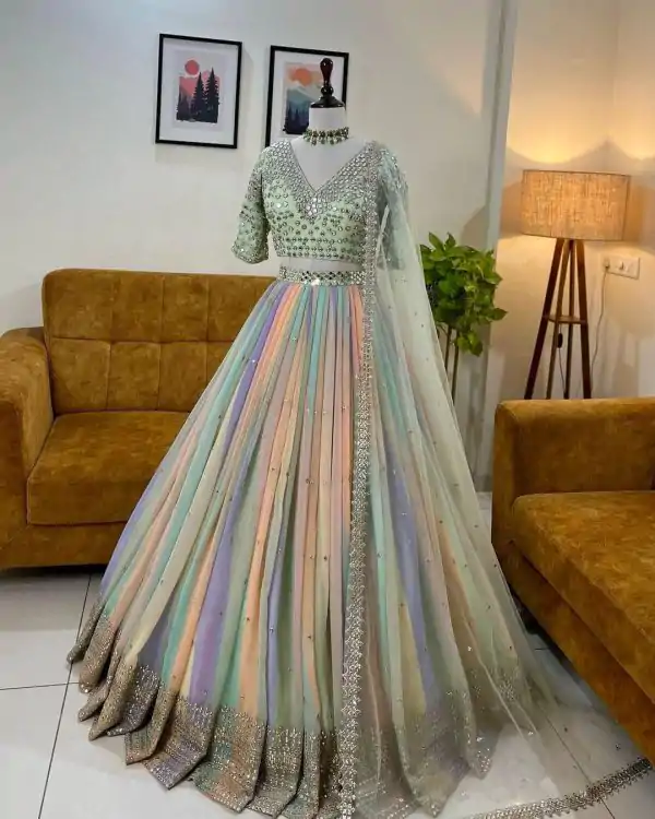 Fancy Malty Color Georgette Digital Printed Lehenga Choli