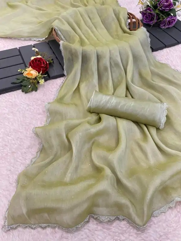Grand Pista Color Soft Burberry Zimmy choo Silk Saree