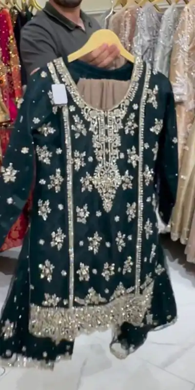 Superb Green Color Georgette Embroidery Salwar Suit