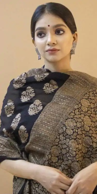 KP 1082 Black Color Soft Lichi Silk Jacquard On All Over Saree Casual, Party Wear, Wedding, Events Etc. Expected Delivery 4-6 Working Days @1399/- | Bollywood Sarees, Creative Sarees, Designer Sarees, Embroidered Sarees, Ethnic Saree, Modern Digital sarees, Party Wear Sarees, Sarees