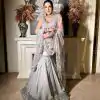 Fancy Grey Color Georgette thread Sequence Work Sharara Suit