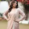 Commitment Peach or Lite Pink Color Embroidery Work Saree With Koti