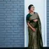 Beautiful Blue Color Soft Lichi Silk Jacquard Work On All Over Saree