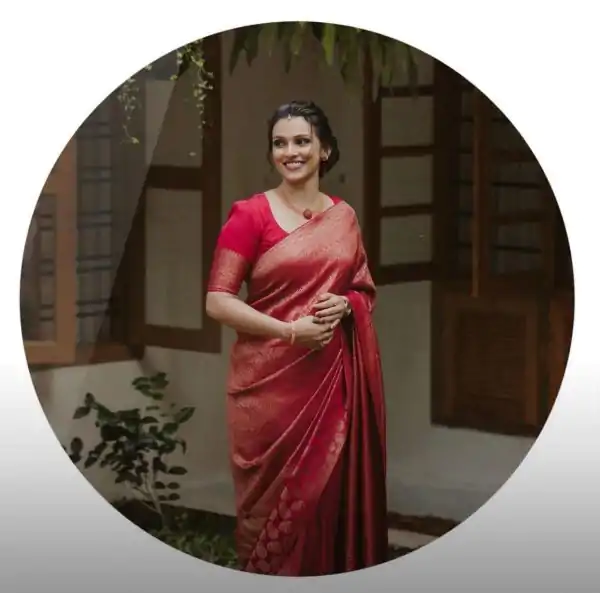 Beautiful Red Color Soft Lichi Silk Jacquard Work On All Over Saree