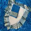 Amazing Blue Color Viscose Georgette With Running Blouse Saree
