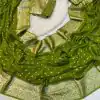 Amazing Green Color Viscose Georgette With Running Blouse Saree