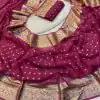 Amazing Maroon Color Viscose Georgette With Running Blouse Saree