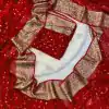 Amazing Red Color Viscose Georgette With Running Blouse Saree
