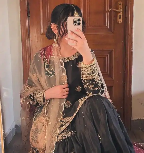 Fancy Black Color Chinnon Sequences Embroidery Work Salwar Suit