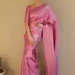 Pretty Light pink Color Soft Lichi Silk Jacquard Work On All Over Saree