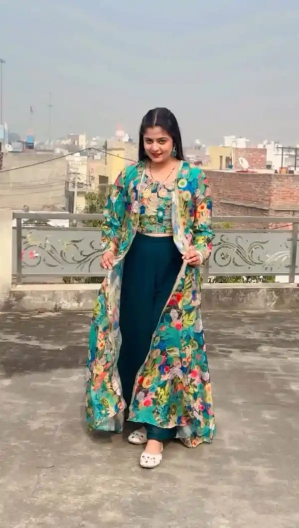 Superb Green Color Fox Georgette Digital Print Work Salwar Suit
