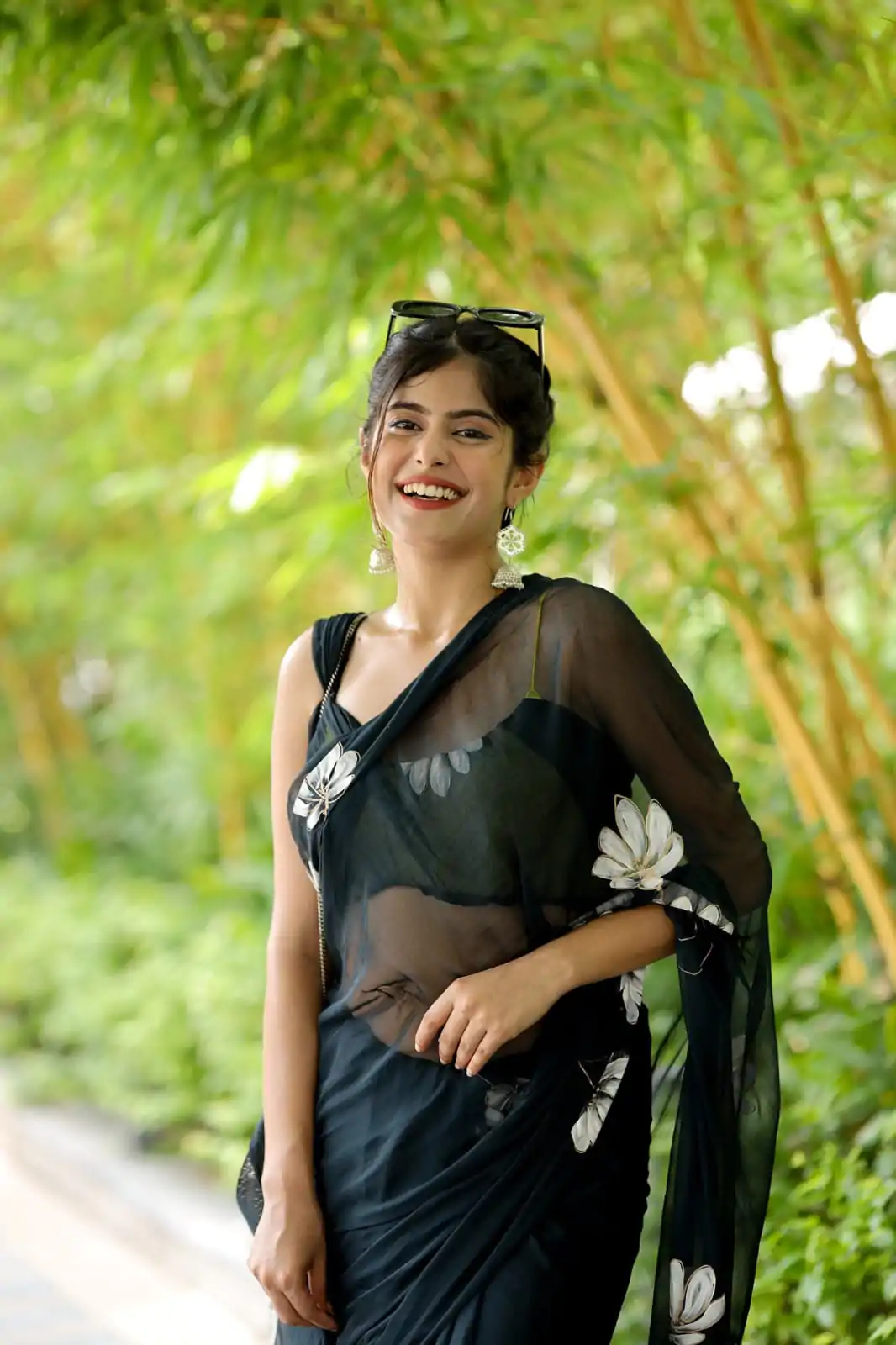 Fantastic Black Color Soft Georgette Silk All Over Saree - Image 4