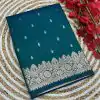 Fantastic Peacock Blue Color Banarasi Silk Zari Weaving Rich Pallu Saree