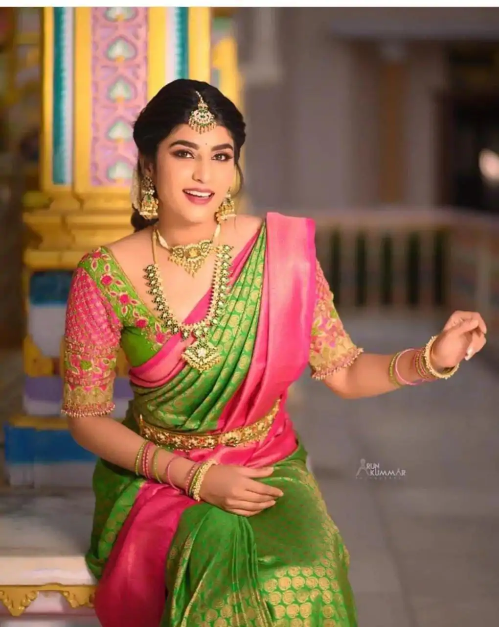 Magical Green Color Soft Litchi Silk jacquard Work On All Over Saree - Image 2