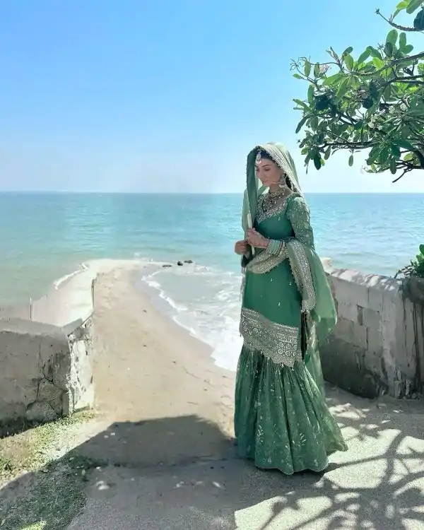 Trendy Firozi Color Chinon Embroidery Sequence Work Salwar Suit
