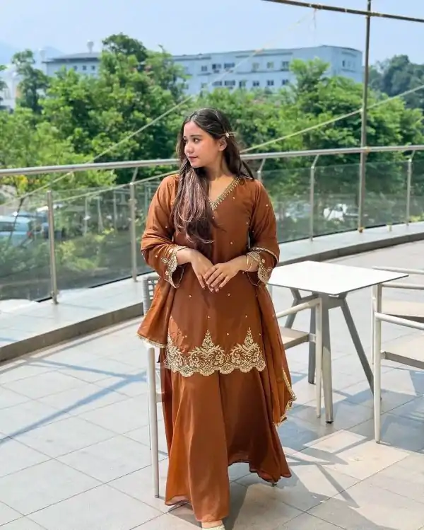 RTC 5852 Violet Color Chinon Silk Thread Sequence Work Salwar Suit Casual, Wedding, Festive, Events . Expected Delivery  4-6 Working Days @2099/- only      | Jump Suits, Casual Suits, Creative suits, Designer Suits, Palazzo Suits, Party Wear Suits, Patiala Suits, Salwar suit, Straight Suits