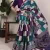 Purple Chanderi Printed Saree